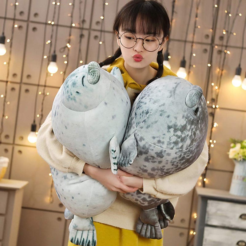 EHOTONG Cute Blob Seal Pillow, Chubby Seal Plush Hug Pillow Soft Stuffed Animal Toy (Gray,11.5") - Image 5