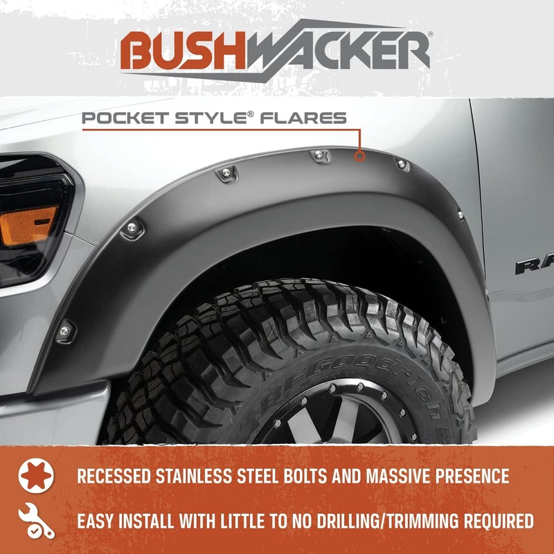 Bushwacker Pocket/Rivet Style Fender Flares for Ford F-150 - Image 4