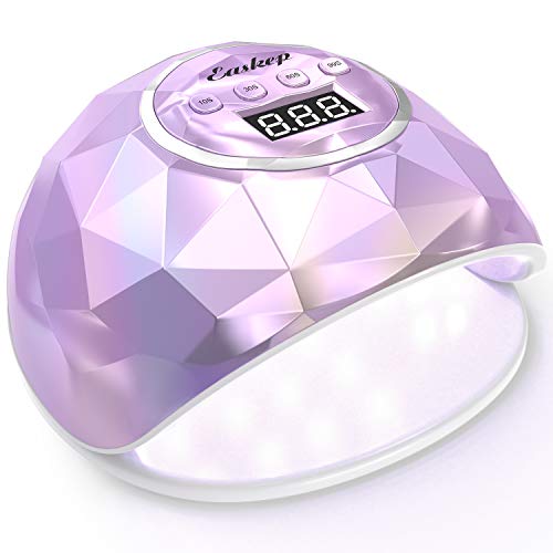 Easkep UV Light for Nails Lamp - 86W UV LED Nail Lamp Gel Nail Polish Curing Dryer for Salon 4 Timer Setting Auto Sensor Machine (Taro) - Image 1