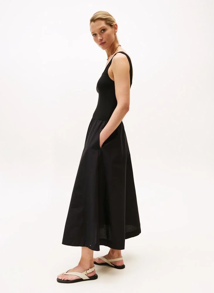 تومي هيلفيغر 5X2 RIB fit and flare dress