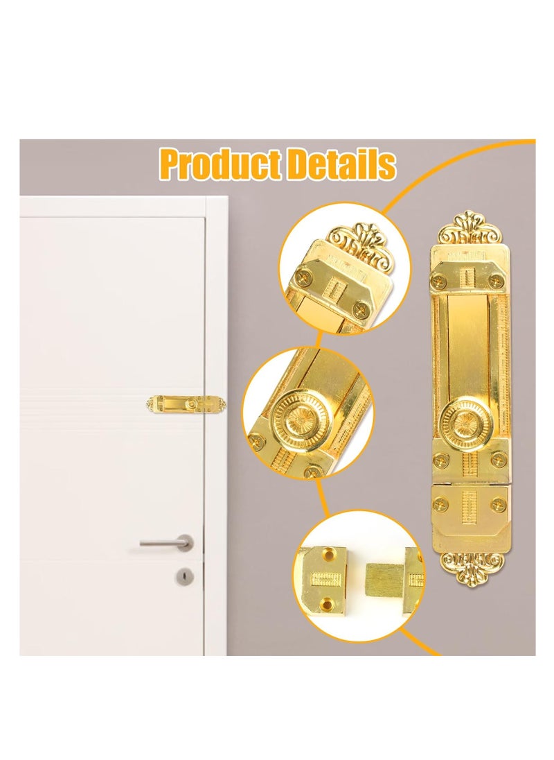 SYOSI Heavy Duty Tower Bolt Surface Mounted Sliding Door Lock Patio Door Security Lock Durable Latches for Internal Door Polished Brass Door Bolt Ideal for Bedrooms Bathrooms Storage Units  - Image 2