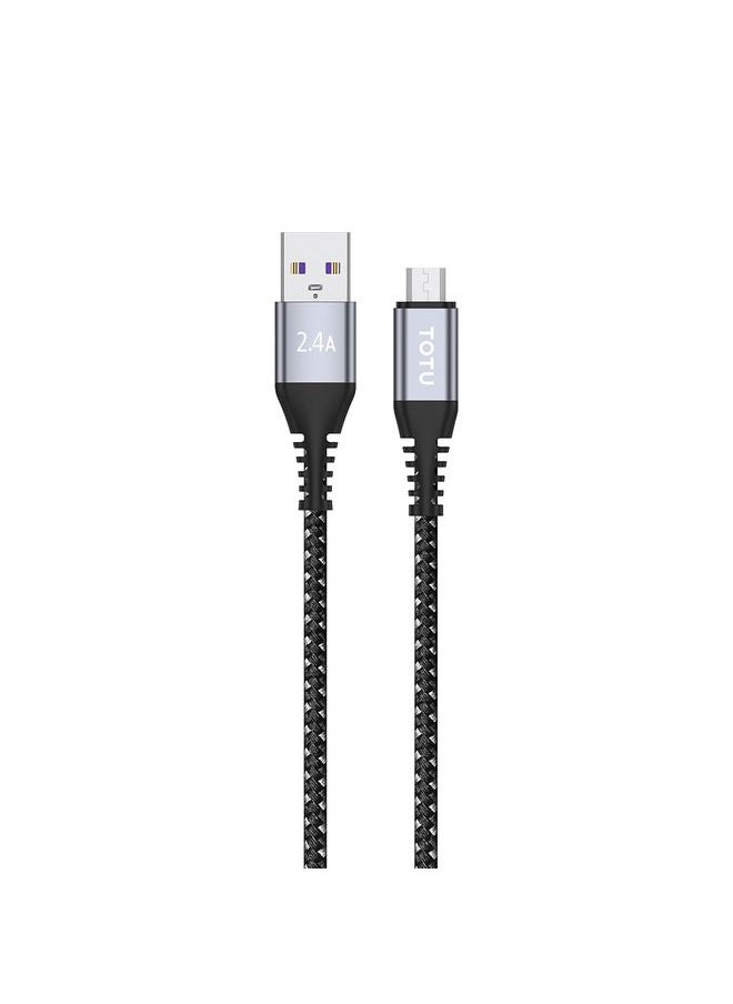 توتو TOTU CB-5-M 12W USB إلى كبل بيانات USB micro ، الطول: 1M (رمادي)  - Image 1