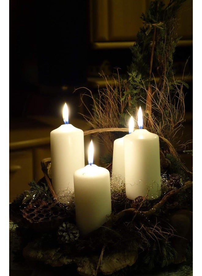 D'light Online Dlight Online 3 X 6 Pillar Inch Candles Set of 12 Bulk Event Pack Round Unscented Premium Wax Pillar Candles for Wedding Spa Party Birthday Holiday Bath and Home Decor 3X6 Ivory - Image 5