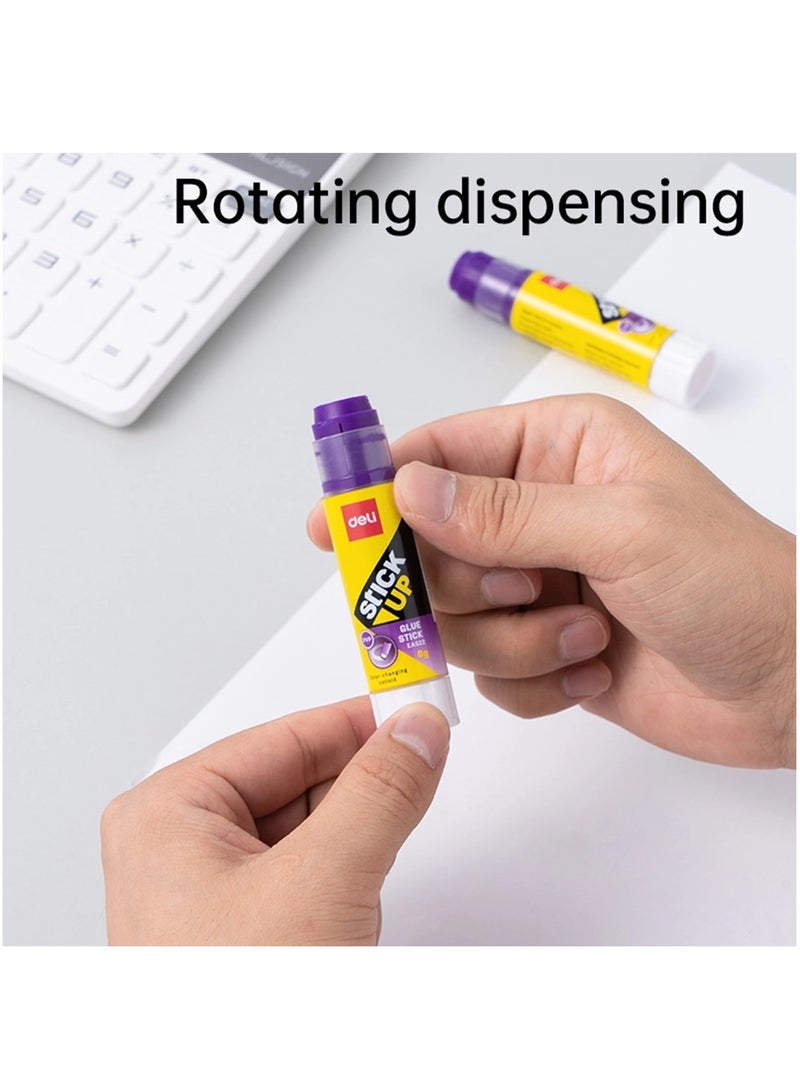 Deli 4-Piece Colour Changing Purple Glue Stick 8gm Content - Image 3