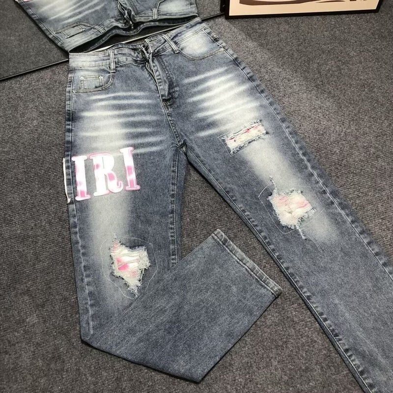 Unisex Casual Daily Denim Jeans - Image 3
