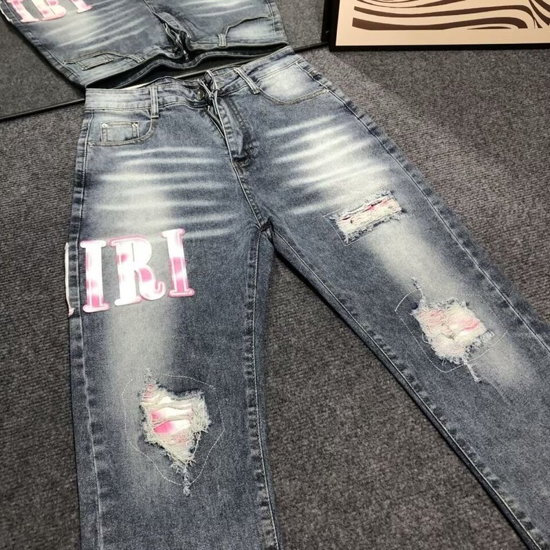 Unisex Casual Daily Denim Jeans - Image 2