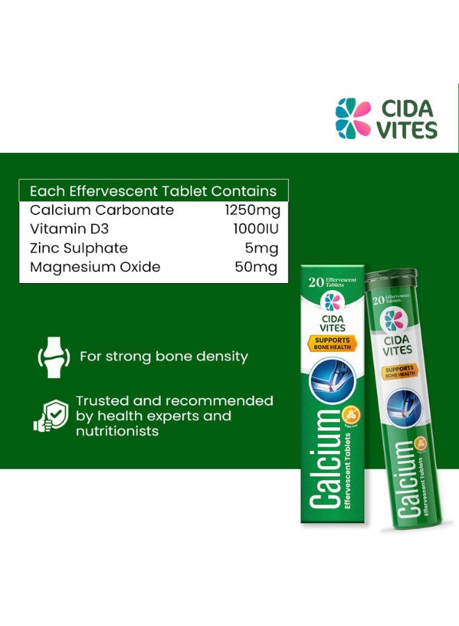 CIDA VITES Calcium Effervescent Tab 20 - Image 2