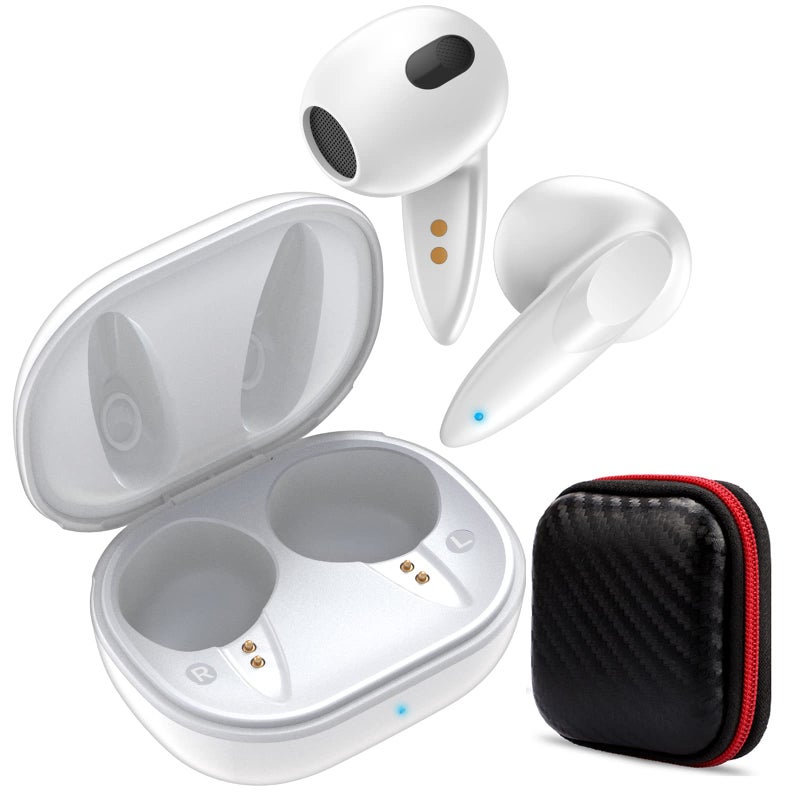 ACAGET Wireless Earbuds for iPhone 17 16 15 Pro Max 14 13 12 11 XR Bluetooth Headphone Pocket Size Lightweight Stereo Earphones Built-in Mic Noise Canceling USB C Headphone for Samsung Galaxy S25 S24 S23 - Image 1