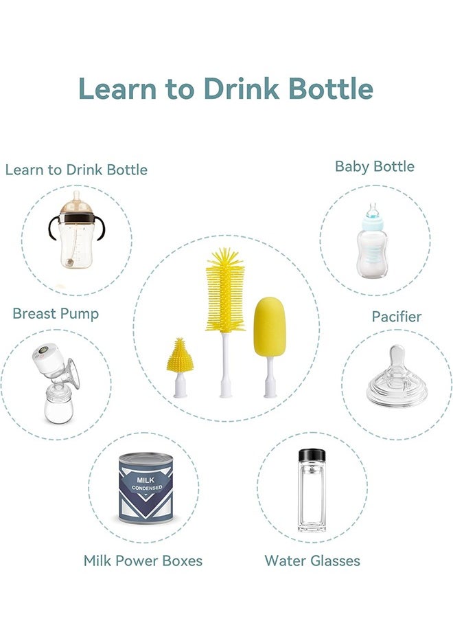 Lemon Electric Bottle Brush Cleaner, Electric Baby Bottle Brush Set with Nipple & Straw Brush, 2 Modes & 360° Rotation  - Image 3