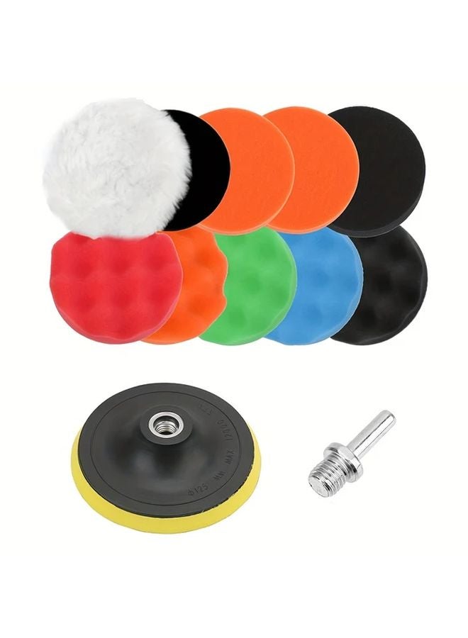 12pcs 125mm Car Polisher Sponge Pads Buffing Waxing Kit For Drill Buffer Wheel - Image 2