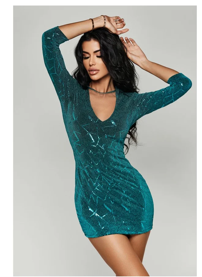 انيتاس My Bestie Green Sparkling Dress
