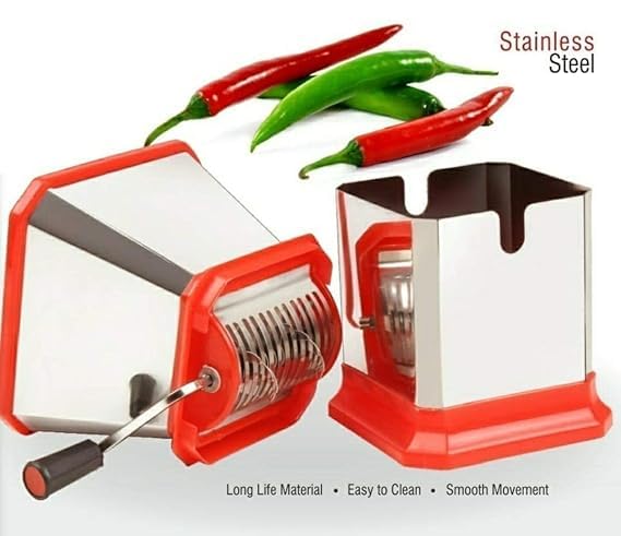 Awadh Plastic Stainless Steel Onion Chilly Dry Fruit Cutter Vegetable Chopper Chilli CutterChopper - Image 4