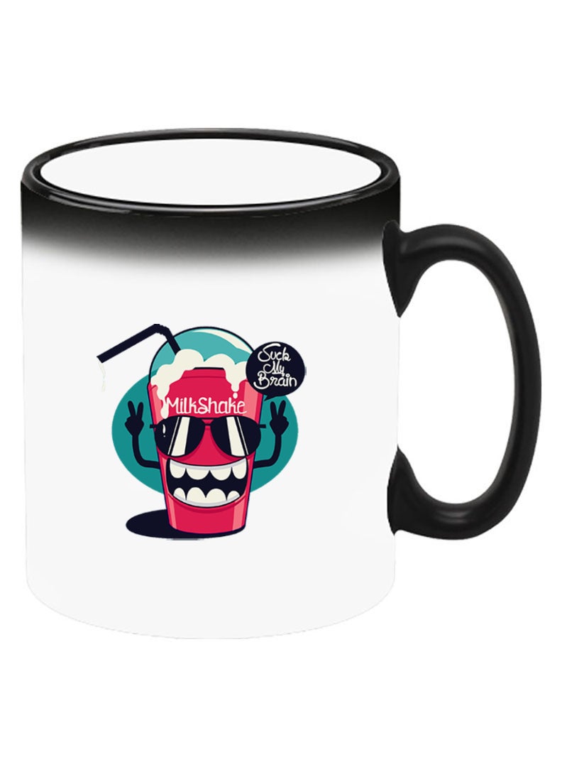 Theodor Color Changing Heat Sensitive Ceramic Mug, Image Revealed When HOT Liquid is Added! Brain Milkshake - Image 2