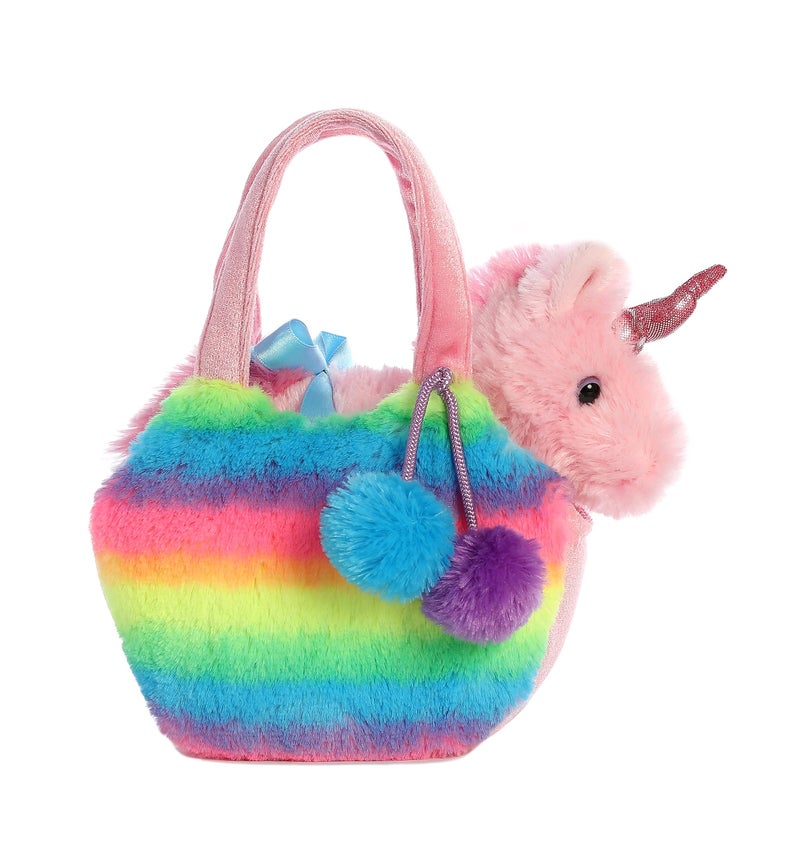 Aurora Fashionable Fancy Pals Rainbow Unicorn Stuffed Animal - On-The-go Companions - Stylish Accessories - Multicolor 7 Inches - Image 2
