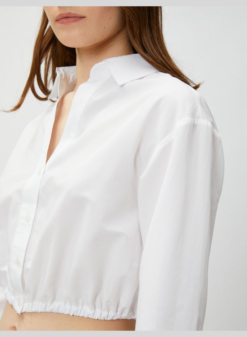 KOTON قميص قصير بتفاصيل ظهر مطوي - Image 5