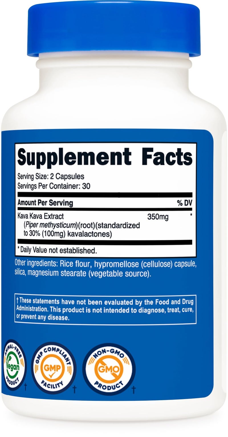 Nutricost Kava Kava Capsules 350 MG Per Serving, 60 Capsules, 30 Servings - Non-GMO, Vegan - Image 5