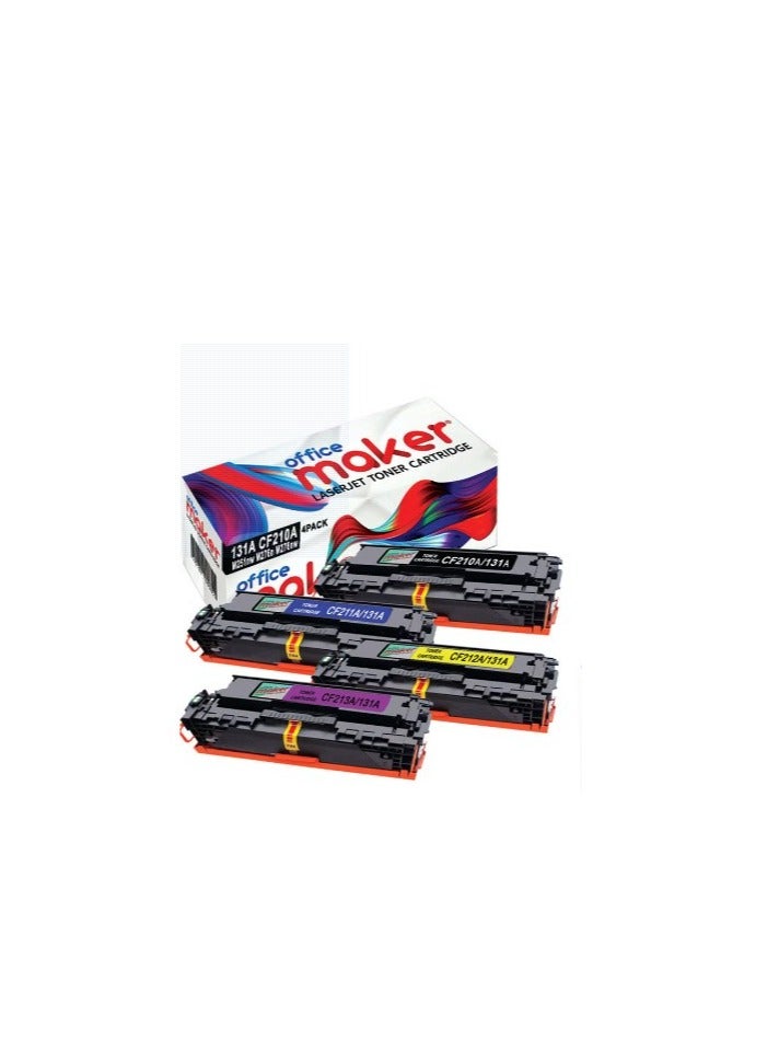 Office Maker 131A Compatible toner 4 Piece er Full Set Multicolour - Image 1