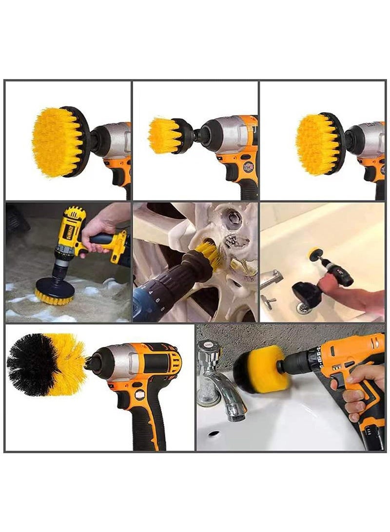 Topyich 26Pcs Durable Car Detailing Brush Set - Car Detailing Kit with Drill Brush, Wheel/Vent Brushes & Cleaning Pads - Image 5