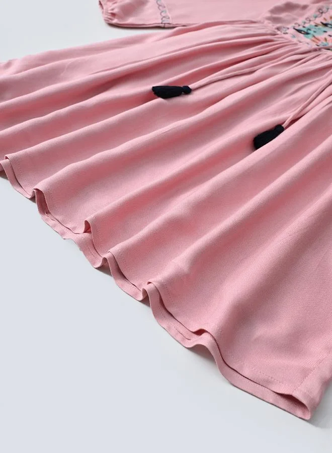 BELLA MODA Embroidered Babydoll Dress