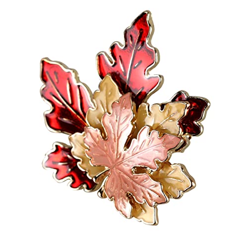 BinaryABC Thanksgiving Brooch Pin,Autumn Fall Leaves Brooch Pin,Maple Leaf Lapel Pin, Thanksgiving Jewelry Accessory Gifts Decoration - Image 4