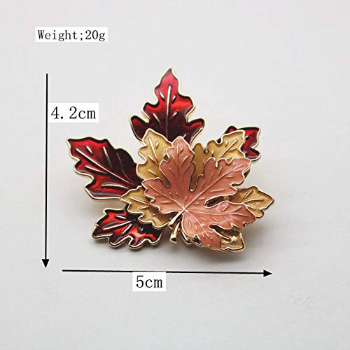 BinaryABC Thanksgiving Brooch Pin,Autumn Fall Leaves Brooch Pin,Maple Leaf Lapel Pin, Thanksgiving Jewelry Accessory Gifts Decoration - Image 3