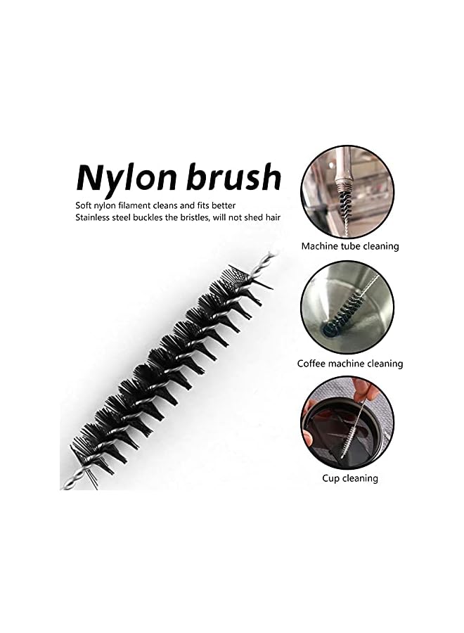 promass Straw Cleaner Brush Set Bendable Brush Nylon Bristles Stainless Steel Handle Be Used to Clean Pipe, Narrow Tube, Coffee Pot, and Other Hard to Access Corners(200 * 50 * 10 Black Brush*6) - Image 3