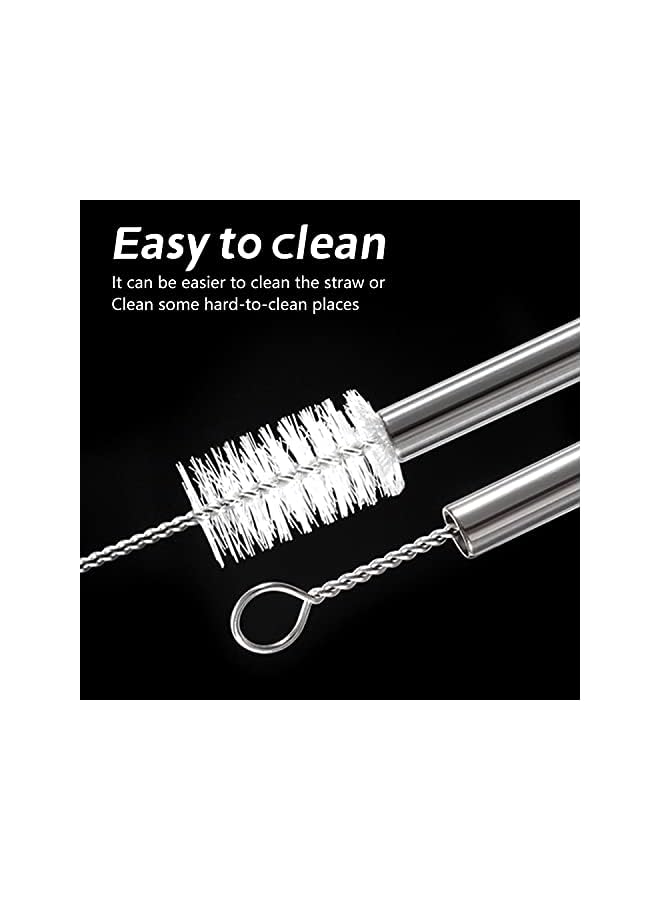 promass Straw Cleaner Brush Set Bendable Brush Nylon Bristles Stainless Steel Handle Be Used to Clean Pipe, Narrow Tube, Coffee Pot, and Other Hard to Access Corners(200 * 50 * 10 Black Brush*6) - Image 4
