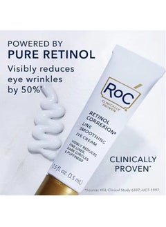RoC Retinol Correxion Soin Lissant Creme Yeux ，RoC Retinol Correxion Under Eye Cream for Dark Circles & Puffiness, Daily Wrinkle Cream, Anti Aging Line Smoothing Skin Care Treatment for Women and Men, 15ml  - Image 2