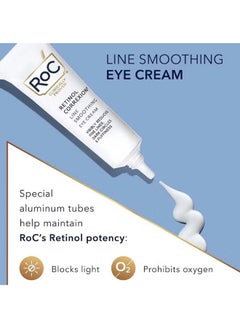 RoC Retinol Correxion Soin Lissant Creme Yeux ，RoC Retinol Correxion Under Eye Cream for Dark Circles & Puffiness, Daily Wrinkle Cream, Anti Aging Line Smoothing Skin Care Treatment for Women and Men, 15ml  - Image 5