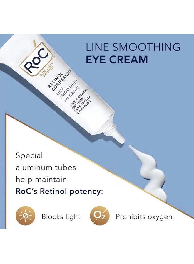 RoC Retinol Correxion Soin Lissant Creme Yeux ，RoC Retinol Correxion Under Eye Cream for Dark Circles & Puffiness, Daily Wrinkle Cream, Anti Aging Line Smoothing Skin Care Treatment for Women and Men, 15ml  - Image 5