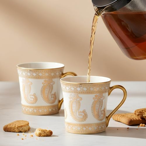 UPC U.P.C. Ceramic Tea Cups Set of 6| Microwave & Dishwasher Safe Cup Set of 6 for Tea & Coffee | Premium Coffee Mugs Set of 6 | Stylish Cups & Mugs for Home & Office with Bone-Ash Free-150ml. - Image 3