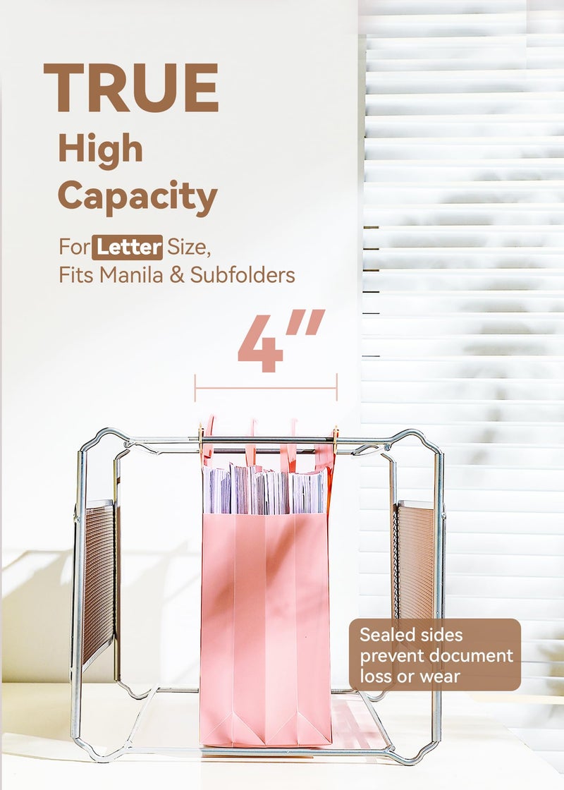 SortRax Plastic High Capacity Hanging File Folders, 4" Expansion for Bulky Documents, Side-Sealed Pocket, Holds Heavy Files, Letter Size, Movable Dividers, Insertable Tabs, 6 Pack, Pastel Colors - Image 2
