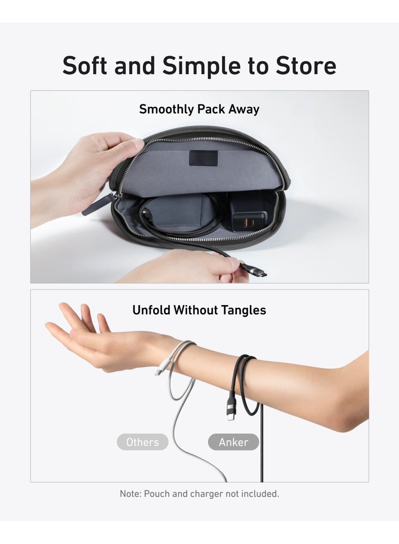 كابل أنكر USB-C إلى USB-C 6 قدم 240 واط - أسود | A82E2H12 - Image 3