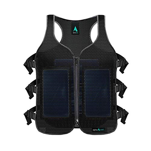 AlphaCool Frosty Mesh Ice Vest for Men and Women – Cooling Vest with Ice Packs, 2 Sets – Three Gel Pad Pockets – Adjustable Straps for Custom Fit Black One Size - Image 1