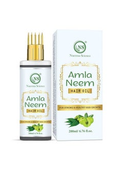 Nuerma Science Amla Neem Hair Oil With Brahmi For Anti Dandruff Strong & Healthy Hair 200 Ml  - Image 1