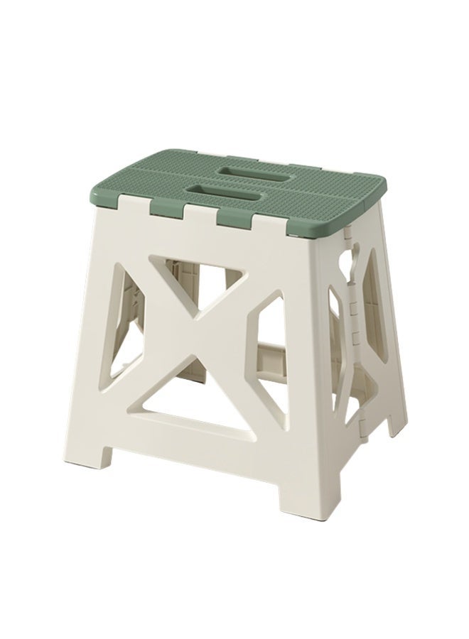 أرابيكو كرسي قابل للطي مقاس 13 بوصة للأطفال والكبار، يتحمل وزنًا يصل إلى 300 رطل، مصنوع من البلاستيك المقاوم للانزلاق، مزود بمقبض، كرسي محمول خفيف الوزن وصغير الحجم للمطبخ والحمام والمنزل - Image 1