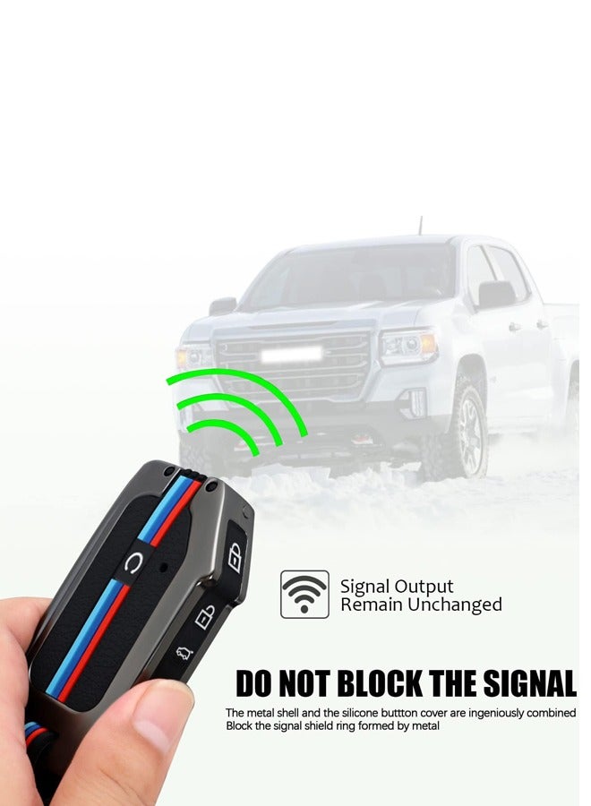 روكاوات غطاء معدني ناعم لمفتاح السيارة من السيليكون الفاخر مع سلسلة مفاتيح حماية كاملة للسيارة لكيا سيد سيراتو فورتي نيرو سيلتوس سورينتو سول سبورتاج تيلورايد من ليونوكسوس رمادي معدني - Image 4