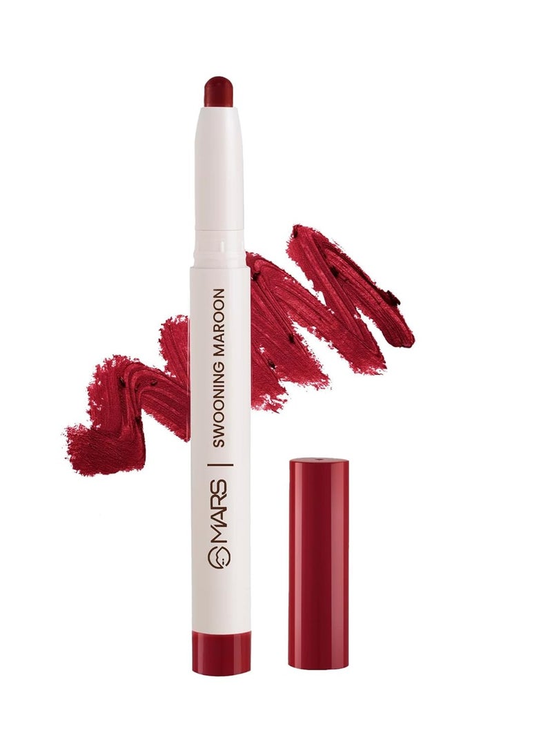 MARS Retractable Poppins Long Lasting Lip Crayon 1.3 gm 17 SWOONING MAROON - Image 1