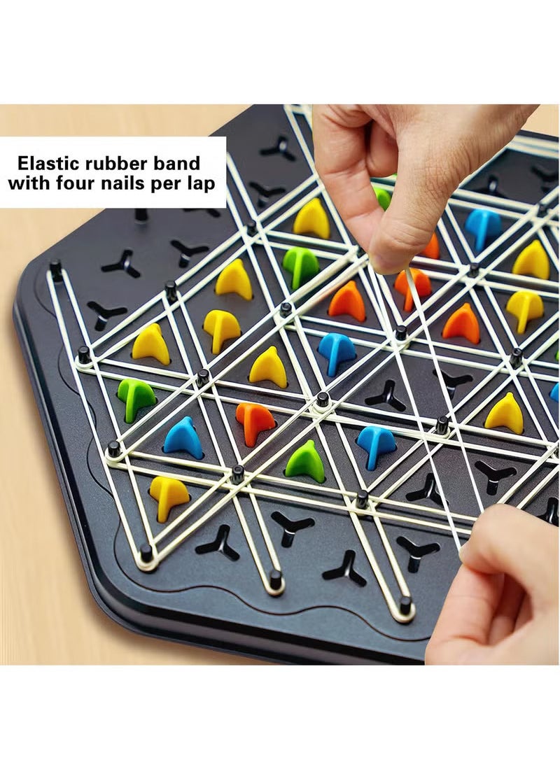 Triangle Strategy Game - Family Entertainment Board Activity for All Stages, Durable ABS Material, Ideal for Travel & Parent-Youngsters Interaction