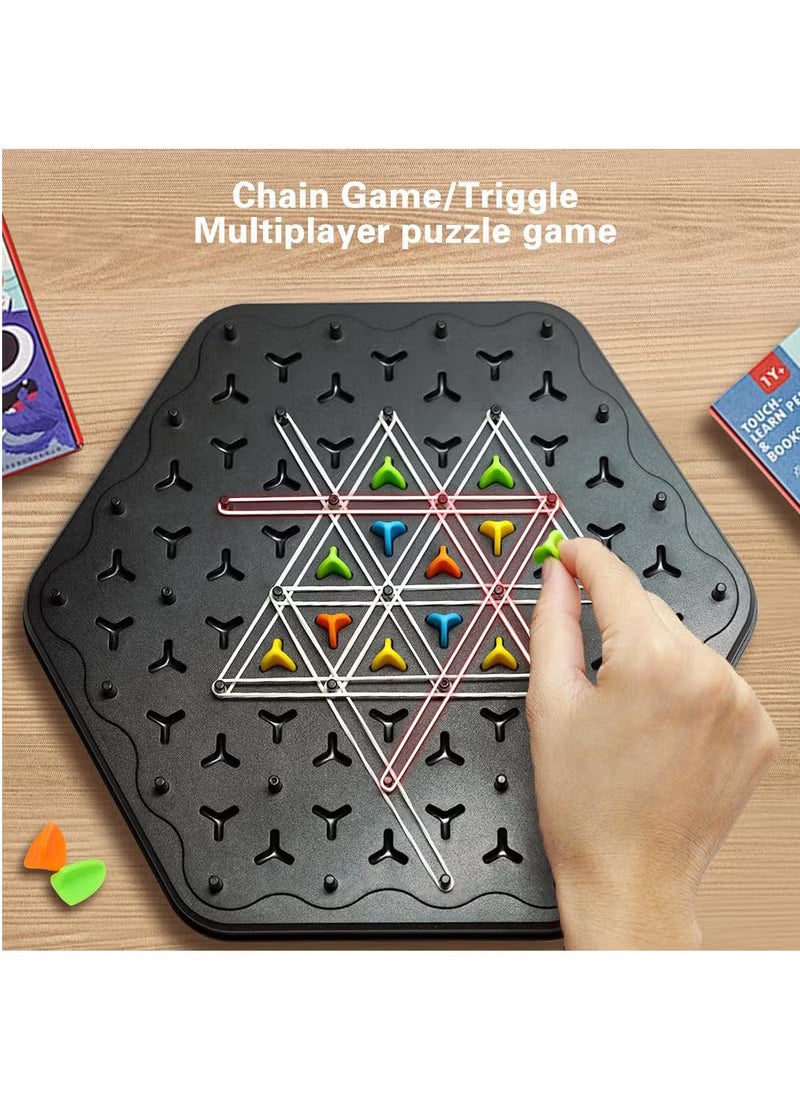 YelaJoy Triangle Strategy Game - Family Entertainment Board Activity for All Stages, Durable ABS Material, Ideal for Travel & Parent-Youngsters Interaction  - Image 2