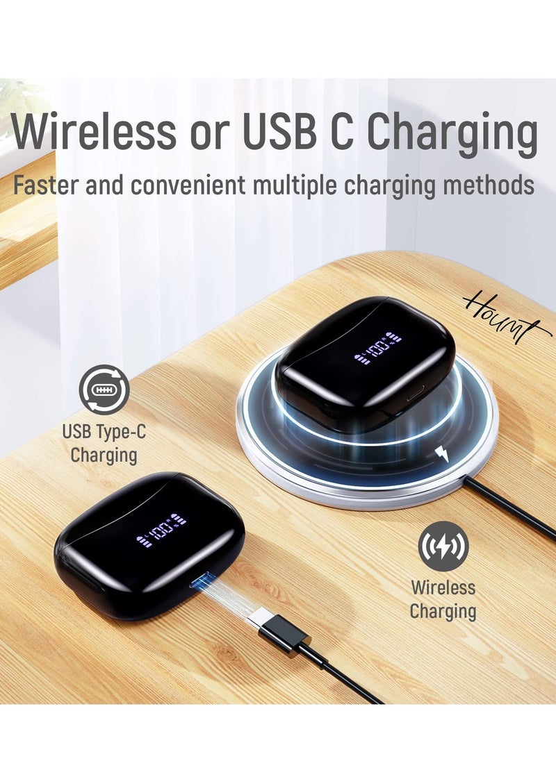 Houmt - Wireless Earbuds X15 50H Playback Bluetooth Headphones with Wireless Charging Case Waterproof Ear Buds in Ear Earphones with Microphone for Android iOS Gaming Computer Laptop TV Sport - Image 1