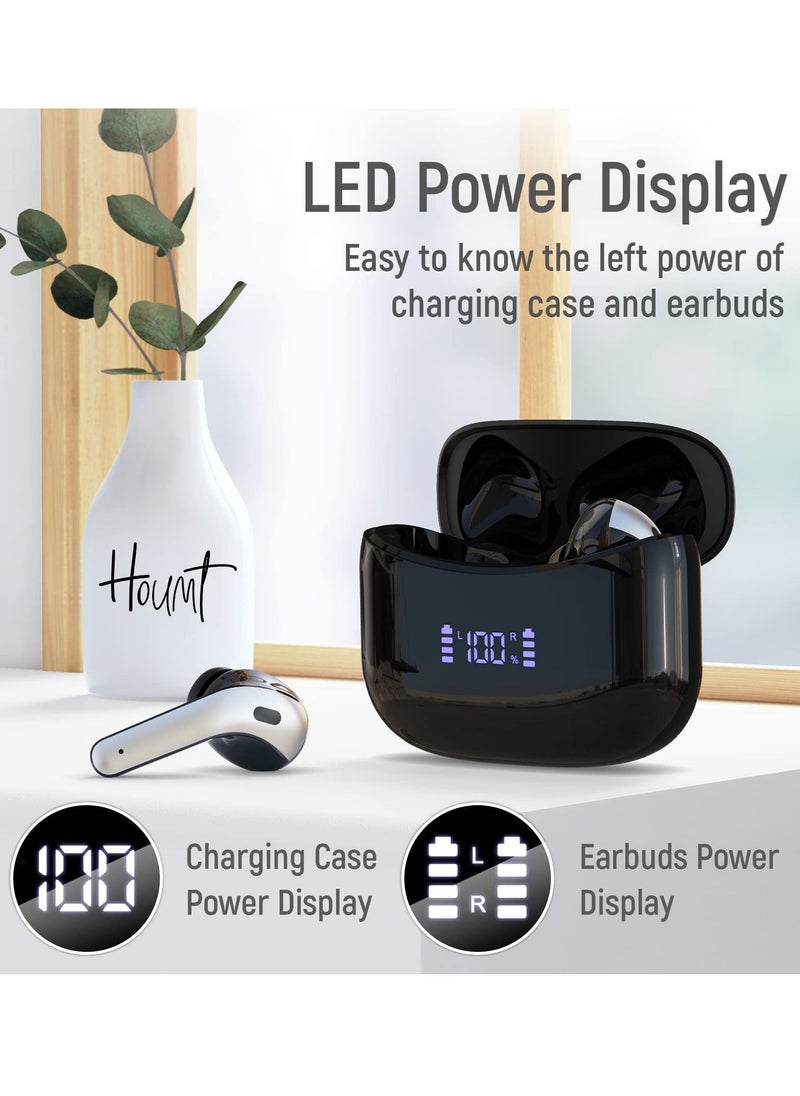 Houmt - Wireless Earbuds X15 50H Playback Bluetooth Headphones with Wireless Charging Case Waterproof Ear Buds in Ear Earphones with Microphone for Android iOS Gaming Computer Laptop TV Sport - Image 1