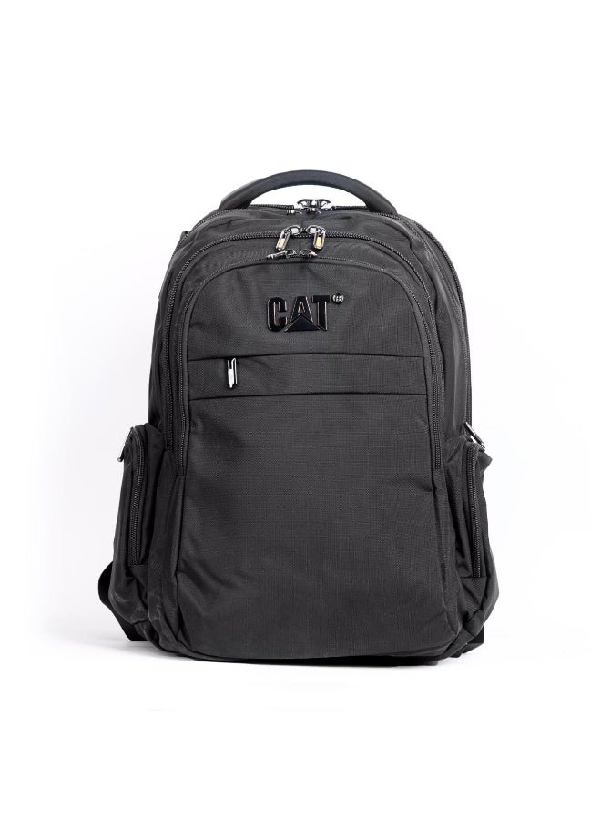 كات حقيبة ظهر CAT KH2282 بريميوم للابتوب 15.6 بوصة مزودة بمنفذ USB وAUX مع غطاء مطر وحماية Full Bubble Safety و4 جيوب رئيسية مقاومة للماء - أسود - Image 1
