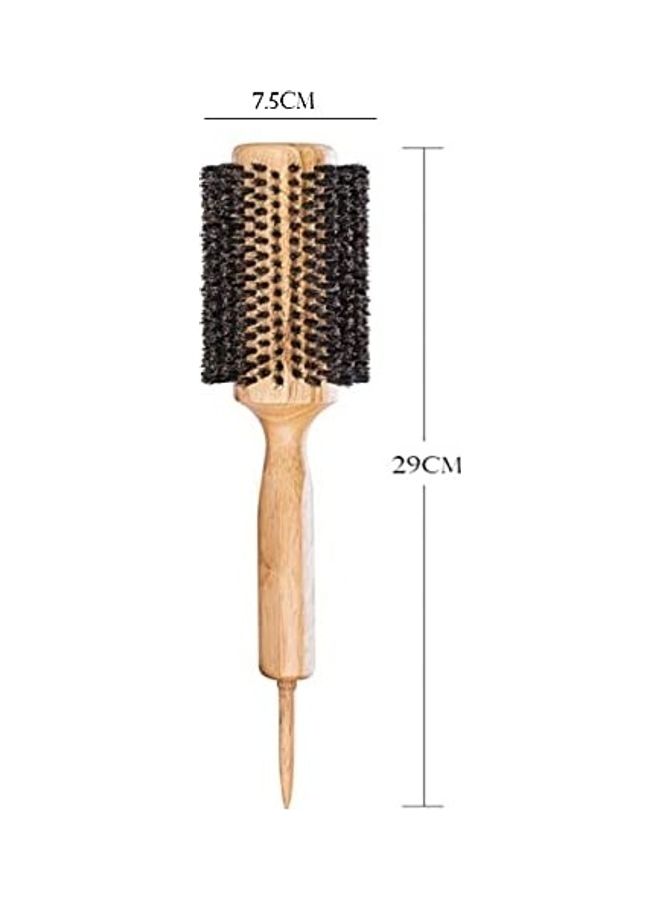 NIBEMINENT Wooden Round Hair Brush Brown/Black 55g  - Image 4
