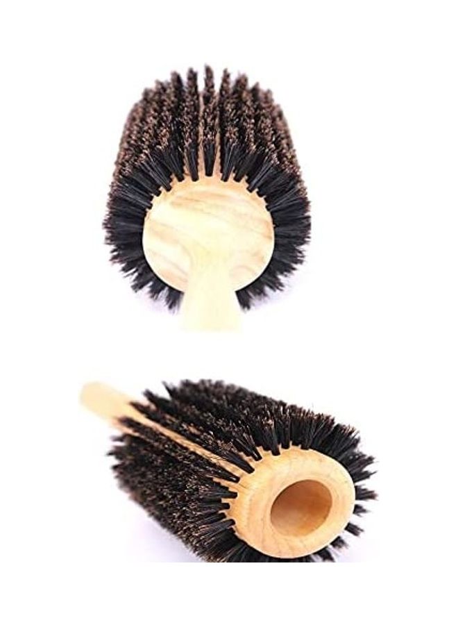 NIBEMINENT Wooden Round Hair Brush Brown/Black 55g  - Image 2