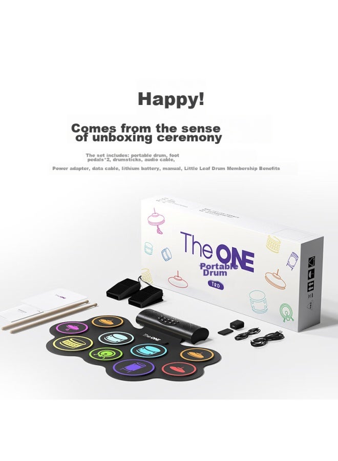 The One Electronic Drum Set, Desktop Home Portable Version, For Adults Beginners And Children, Quiet Drumming Trd - Image 5