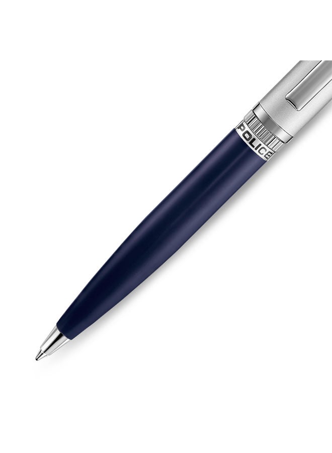 POLICE Vivaldi Matte Black Twist Ballpoint Pen for Men, Blue Ink - Image 3
