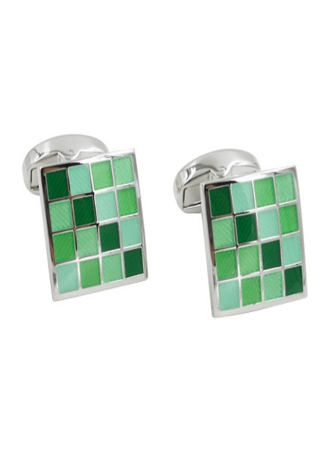 AUSCUFFLINKS Jade Coral Green Cufflinks | 35th Wedding Anniversary Present | Husband Pressie for Men | Marriage Ceremony Cuff Links - Image 1