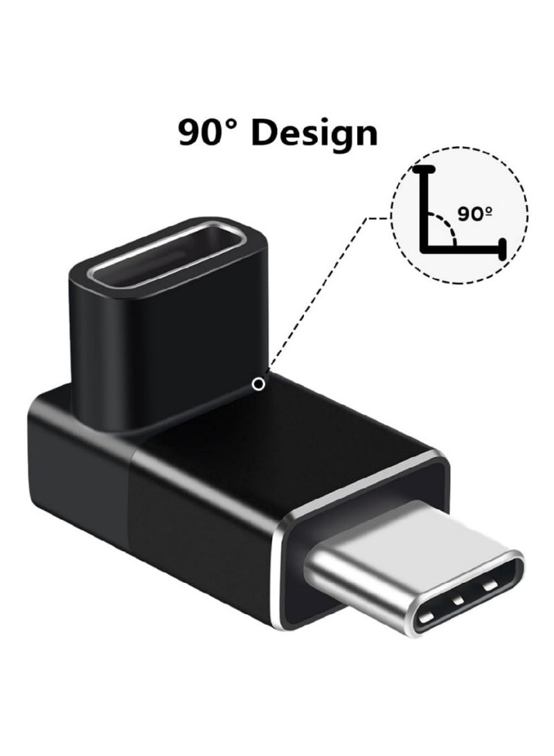 محول تمديد USB 3.1 Type C بزاوية 90 درجة، ذكر إلى أنثى مع زاويتين يمين ويسار (عبوة من قطعتين) - Image 5