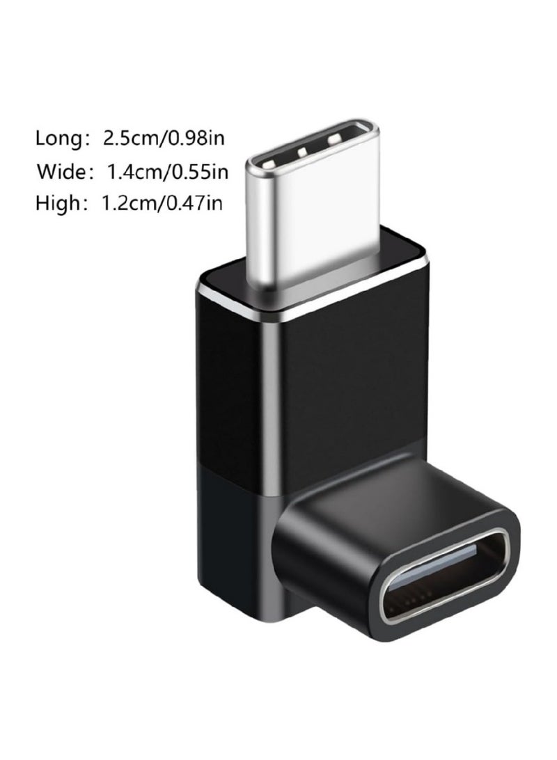 محول تمديد USB 3.1 Type C بزاوية 90 درجة، ذكر إلى أنثى مع زاويتين يمين ويسار (عبوة من قطعتين) - Image 4